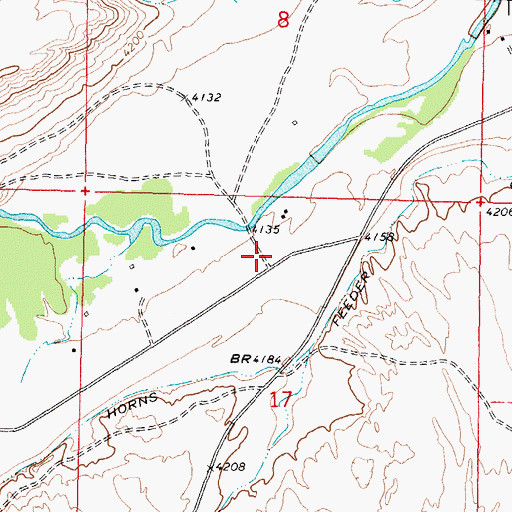 Topographic Map of 30N09W17BADA01 Well, MT