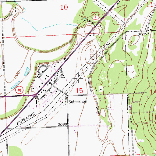 Topographic Map of 30N20W15AC__01 Well, MT