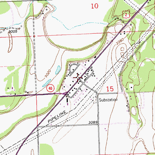 Topographic Map of 30N20W15BD__01 Well, MT