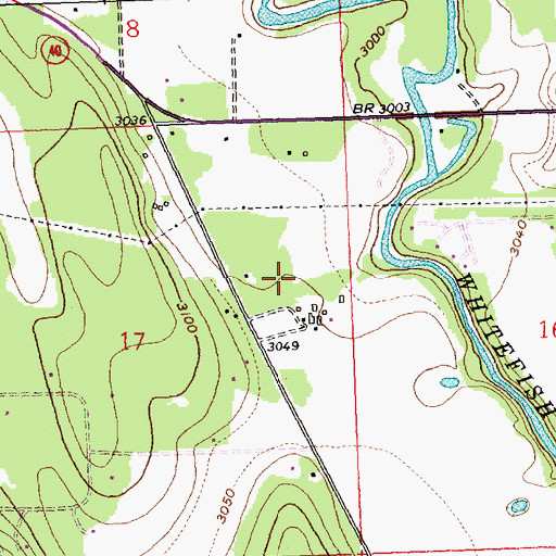 Topographic Map of 30N21W17AD__01 Well, MT