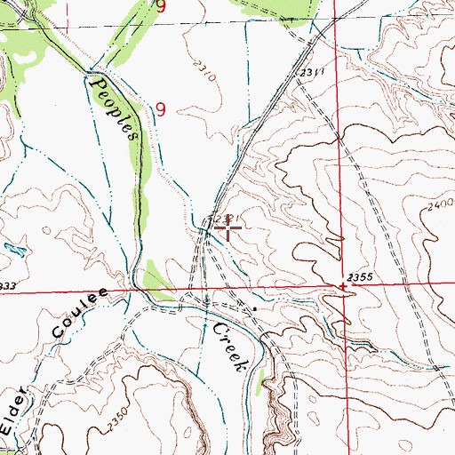 Topographic Map of 30N26E09DCA_01 Well, MT