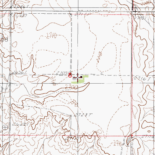 Topographic Map of 30N47E08DBBA01 Well, MT