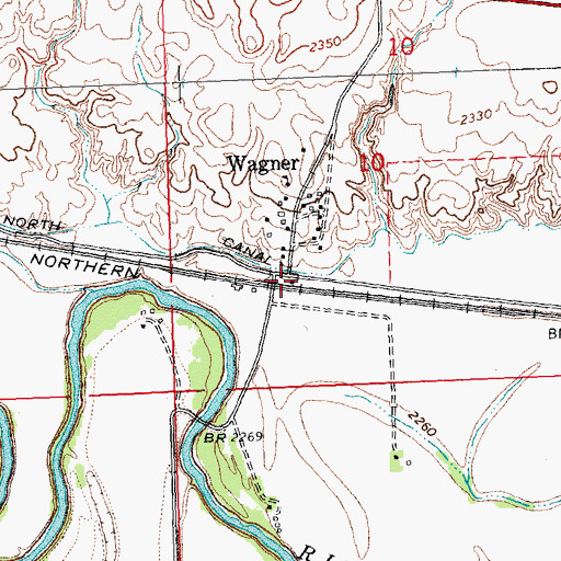 Topographic Map of 30N28E10CDBB01 Well, MT