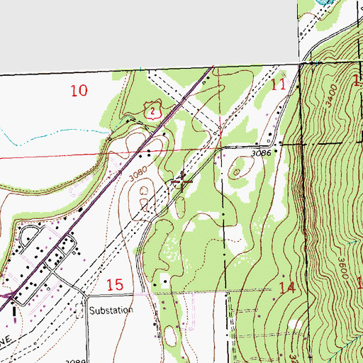 Topographic Map of 30N20W15AA__01 Well, MT