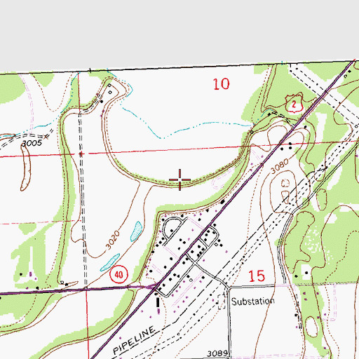 Topographic Map of 30N20W15BA__01 Well, MT