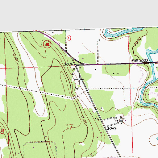 Topographic Map of 30N21W17AB__01 Well, MT
