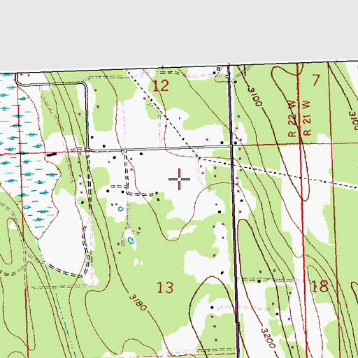 Topographic Map of 30N22W13AB__01 Well, MT
