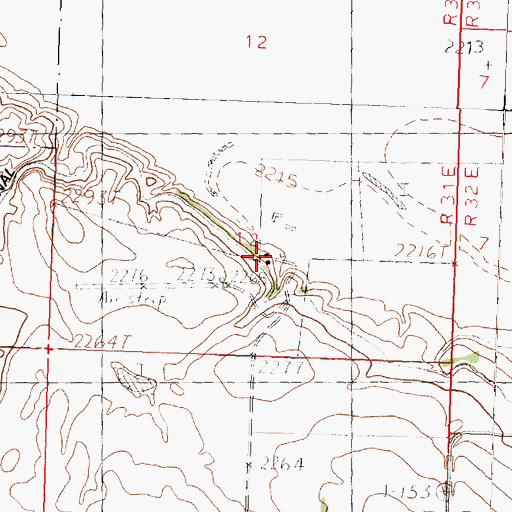 Topographic Map of 30N31E12D__BOWDO Well, MT
