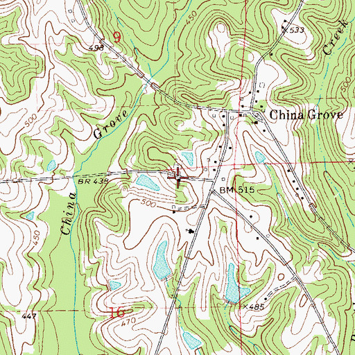Topographic Map of Concord Church, AL