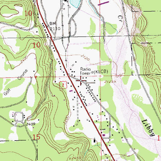 Topographic Map of 30N31W15AAAB01 Well, MT