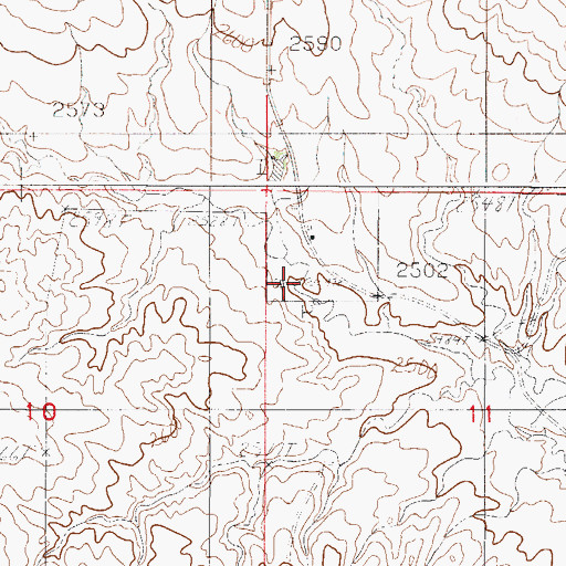 Topographic Map of 30N49E11BBCD01 Spring, MT