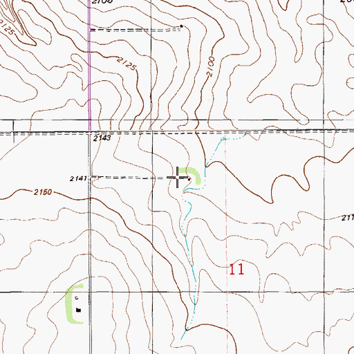 Topographic Map of 30N56E11BACD01 Well, MT