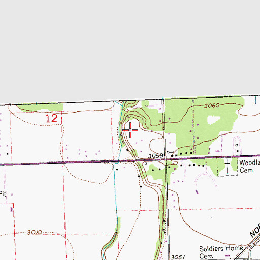 Topographic Map of 30N21W12DD__01 Well, MT
