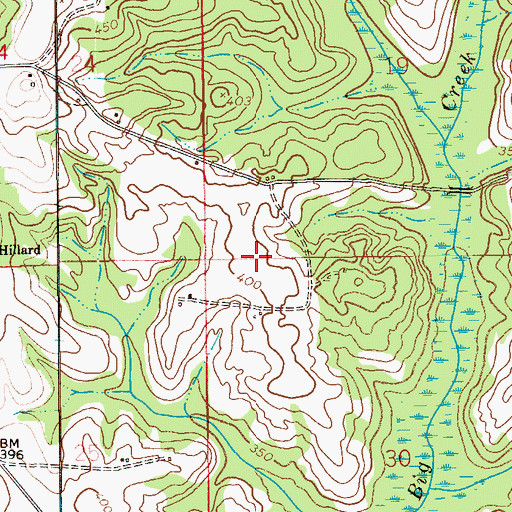 Topographic Map of Davis Cemetery, AL