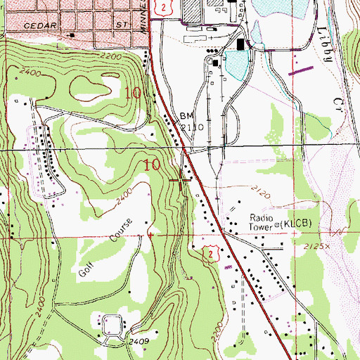 Topographic Map of 30N31W10DCA01_ Well, MT