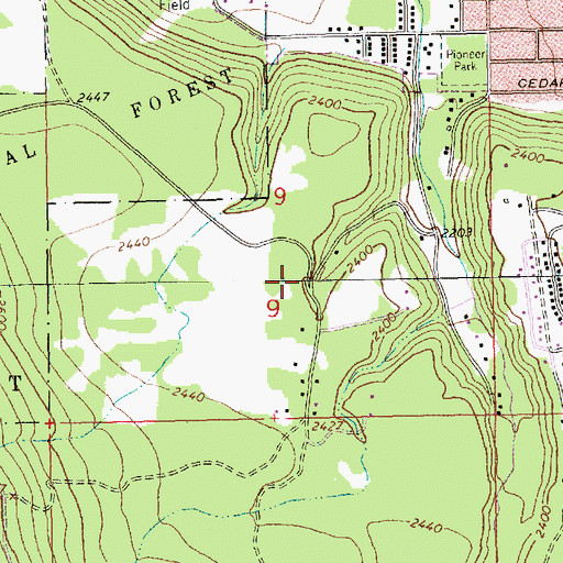 Topographic Map of 30N31W09DBC01_ Well, MT