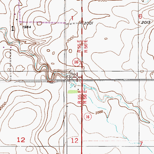 Topographic Map of 30N55E01DDDD01 Well, MT