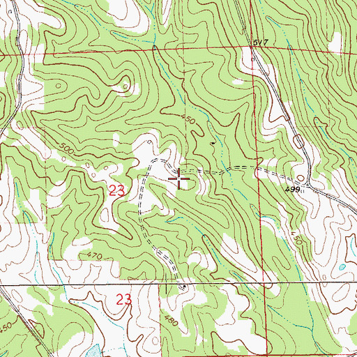 Topographic Map of Dennis Cemetery, AL