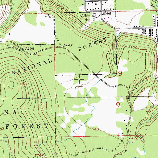 Topographic Map of 30N31W09CBA01_ Well, MT