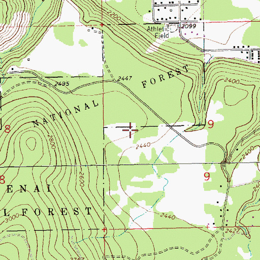 Topographic Map of 30N31W09CBA02_ Well, MT