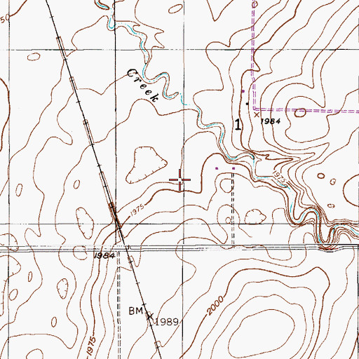 Topographic Map of 29N56E04CDB_01 Well, MT