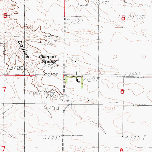 Topographic Map of 30N42E08BBAA01 Well, MT