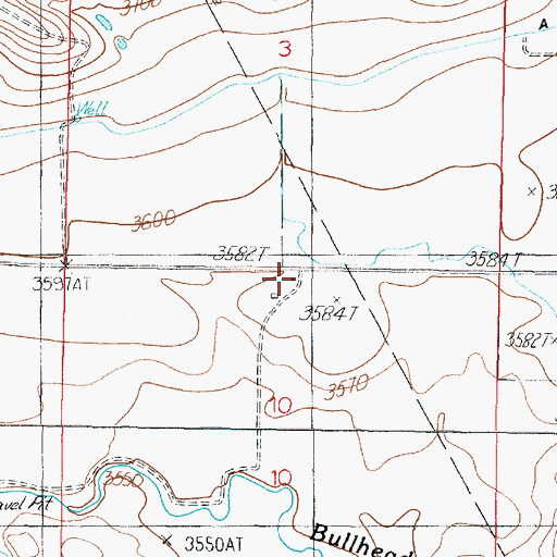 Topographic Map of 30N04W10ABBB01 Well, MT