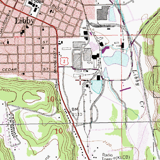 Topographic Map of 30N31W10ACAD01 Well, MT