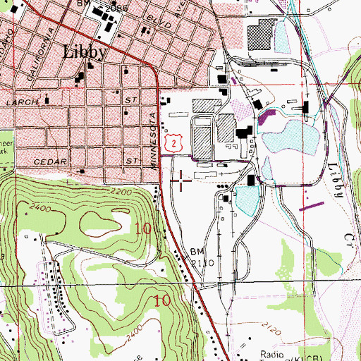 Topographic Map of 30N31W10ACBD01 Well, MT