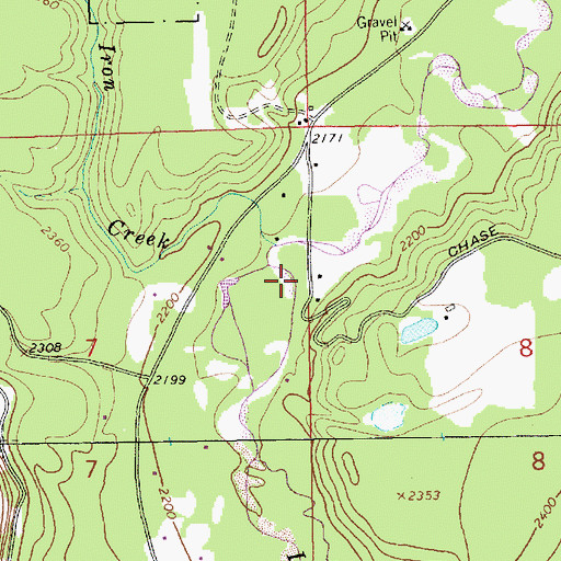 Topographic Map of 30N33W07ADAD01 Well, MT