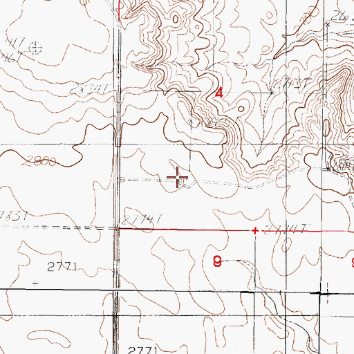 Topographic Map of 30N45E04CCAD01 Well, MT