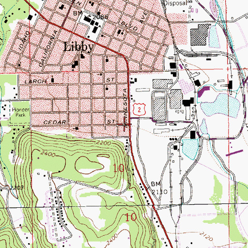 Topographic Map of 30N31W10ACBB03 Well, MT