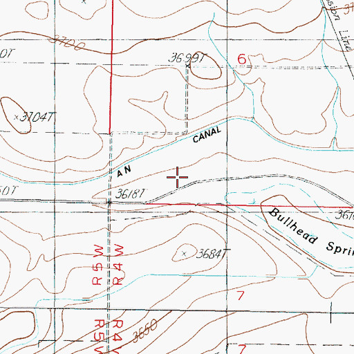 Topographic Map of 30N04W06CDBB01 Well, MT