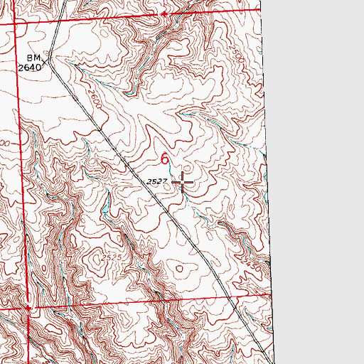 Topographic Map of 30N29E06DBBD01 Well, MT