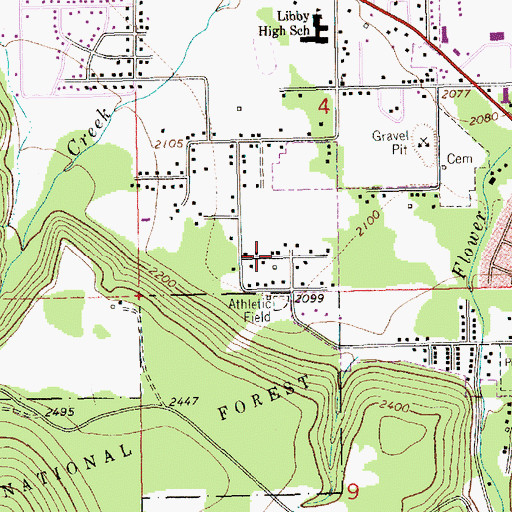 Topographic Map of 30N31W04CDC___ Well, MT