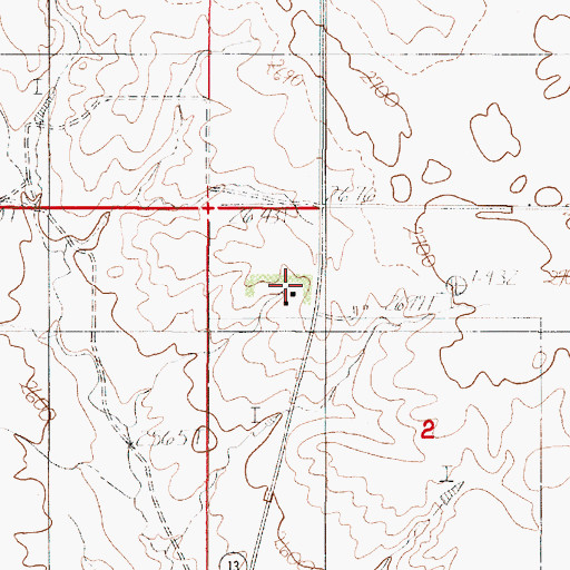 Topographic Map of 30N48E02BBDA01 Well, MT