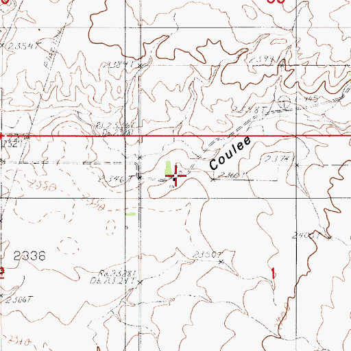 Topographic Map of 30N51E01BBDB01 Well, MT