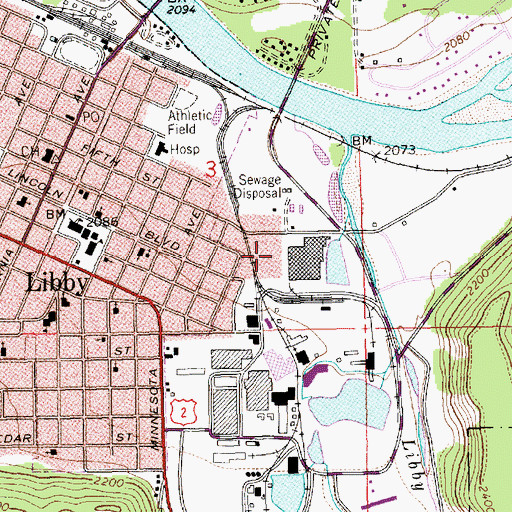 Topographic Map of 30N31W03DDB_01 Well, MT