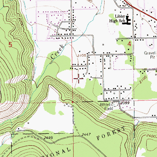Topographic Map of 30N31W04CCB01_ Well, MT