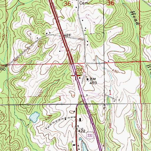 Topographic Map of Friendship, AL