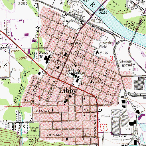 Topographic Map of 30N31W03CACD03 Well, MT