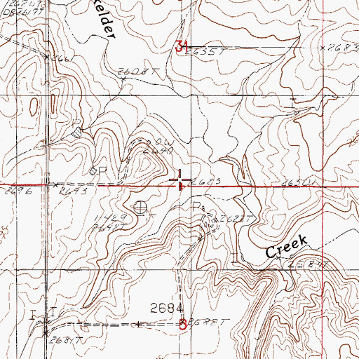 Topographic Map of 31N48E31DCCC01 Well, MT