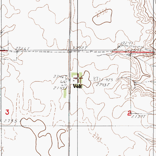 Topographic Map of 30N46E02BBCD01 Well, MT