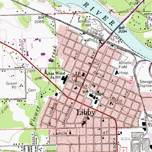 Topographic Map of 30N31W03CBA_01 Well, MT