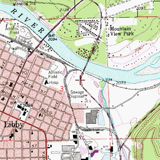 Topographic Map of 30N31W03DAB_01 Well, MT