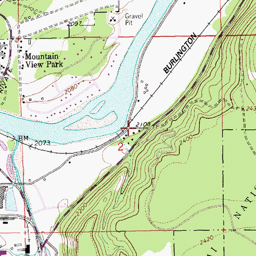 Topographic Map of 30N31W02ACC01_ Well, MT