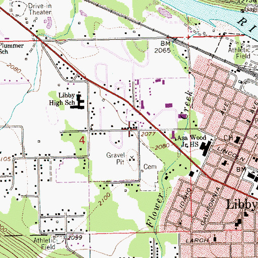 Topographic Map of 30N31W04ACD01_ Well, MT