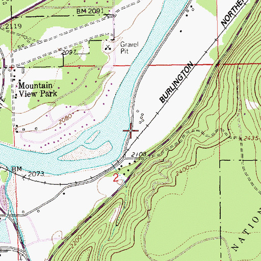 Topographic Map of 30N31W02ACB01_ Well, MT