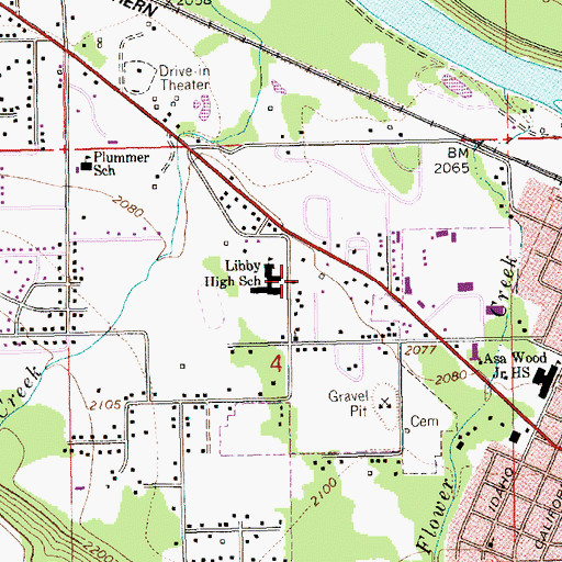 Topographic Map of 30N31W04ACB01_ Well, MT