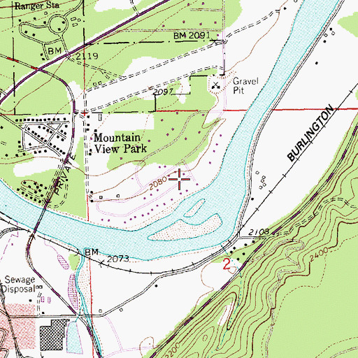 Topographic Map of 30N31W02BDB01_ Well, MT
